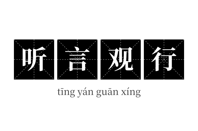 听言观行成语