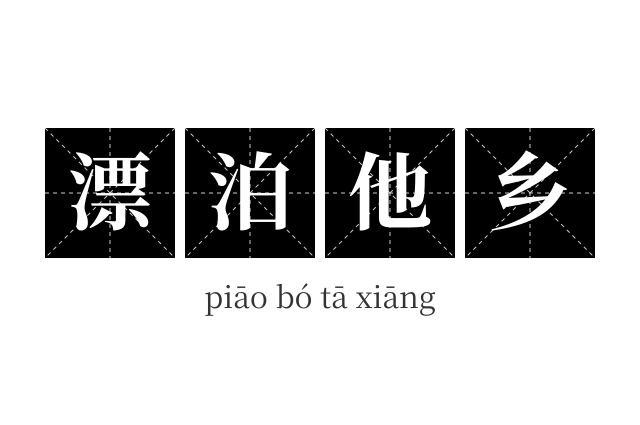 漂泊他乡成语