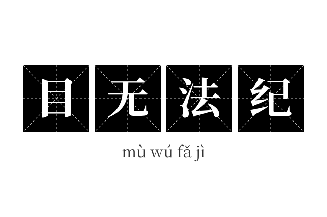 目无法纪成语