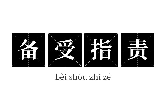 备受指责成语