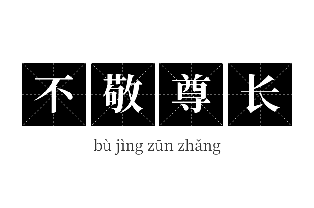 不敬尊长成语