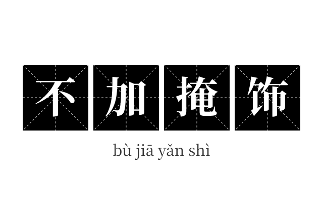 不加掩饰成语