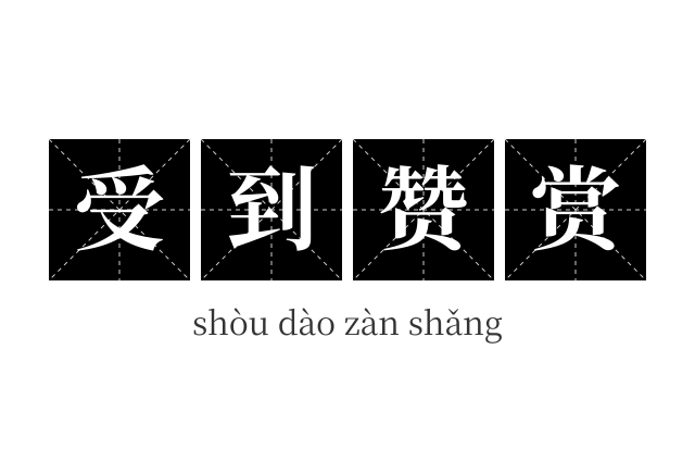 受到赞赏成语