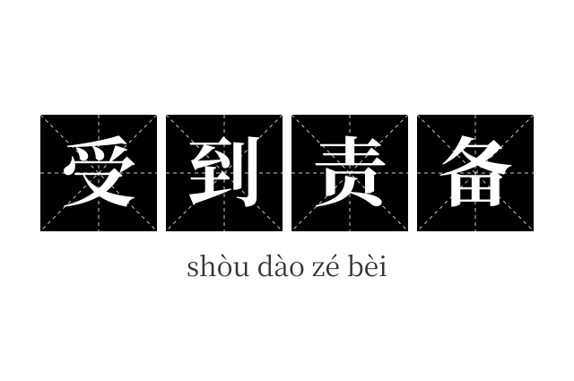 受到责备成语