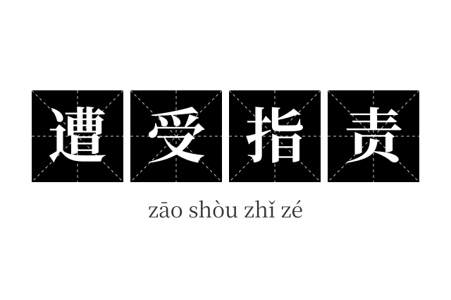 遭受指责成语