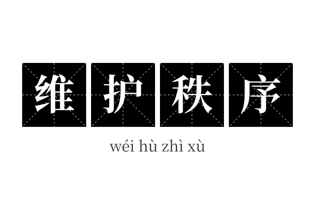 维护秩序成语
