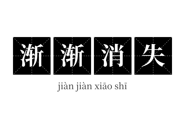 渐渐消失成语