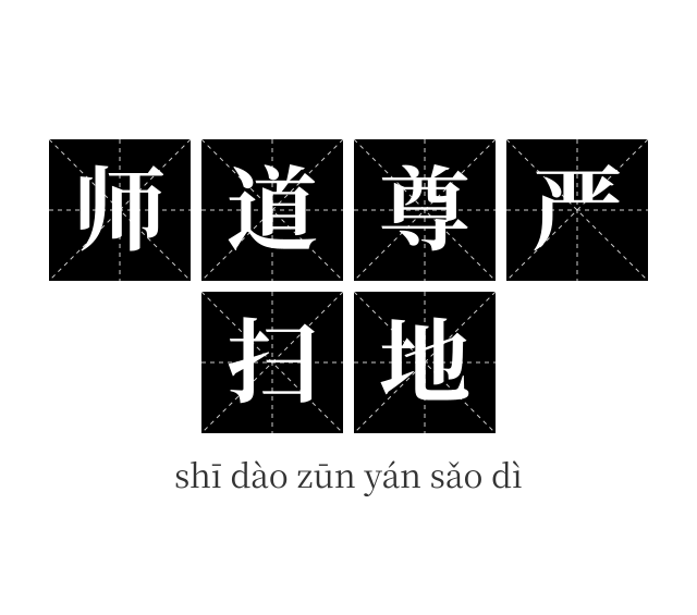 师道尊严扫地成语