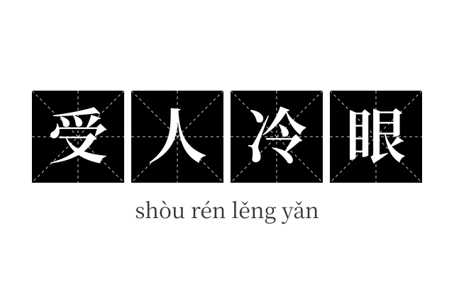 受人冷眼成语