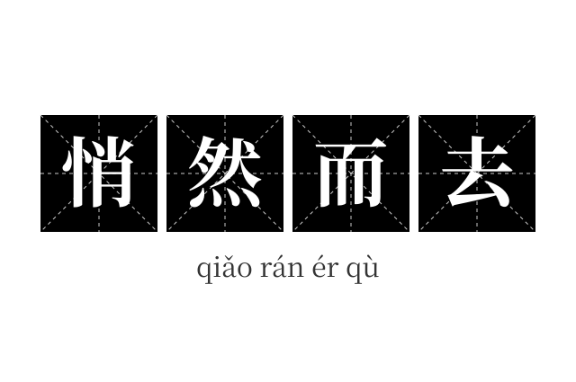 悄然而去成语