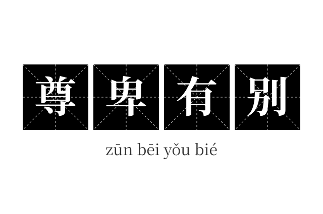 尊卑有别成语