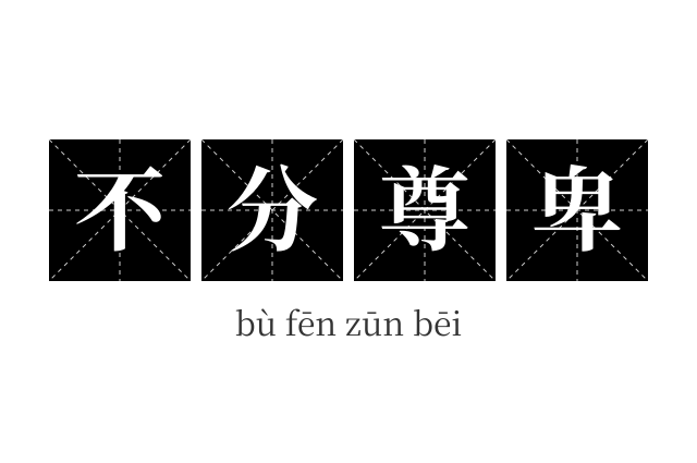 不分尊卑成语