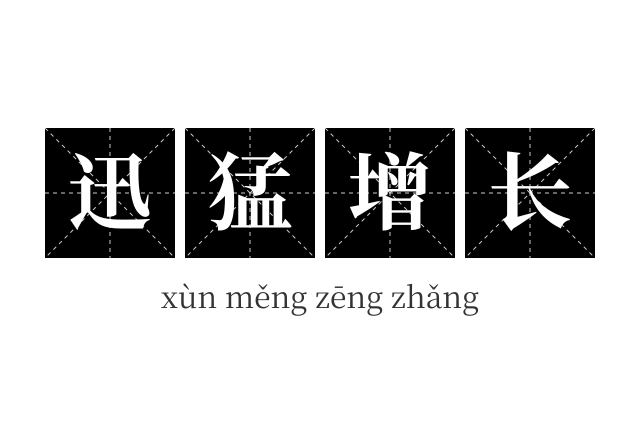迅猛增长成语