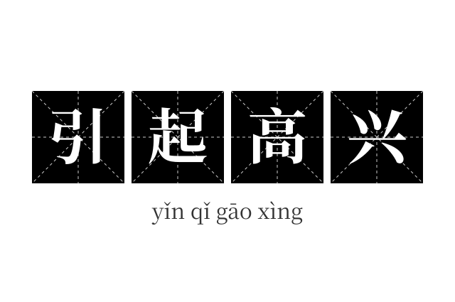 引起高兴成语