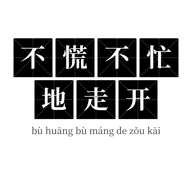 不慌不忙地走开成语