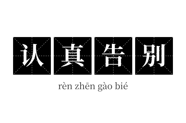 认真告别成语