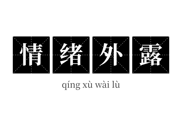 情绪外露成语