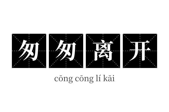 匆匆离开成语