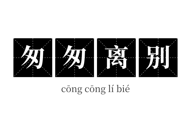 匆匆离别成语