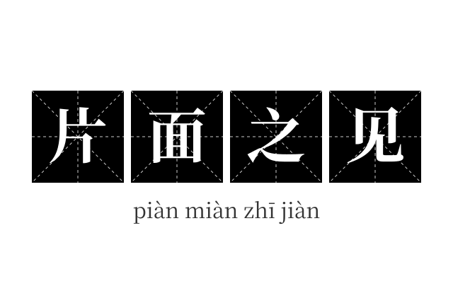 片面之见成语