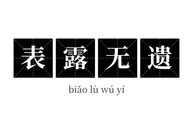 表露无遗成语