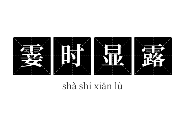 霎时显露成语