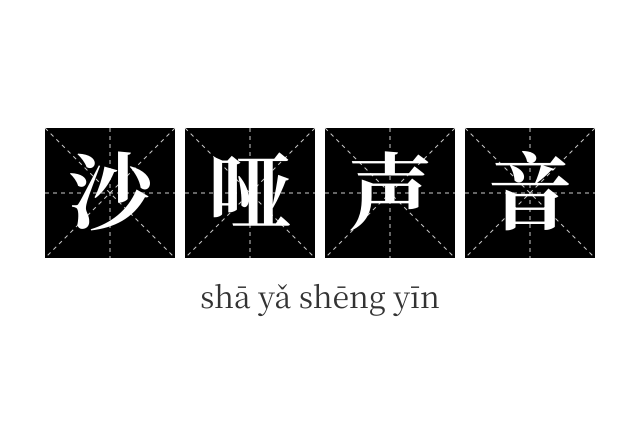 沙哑声音成语