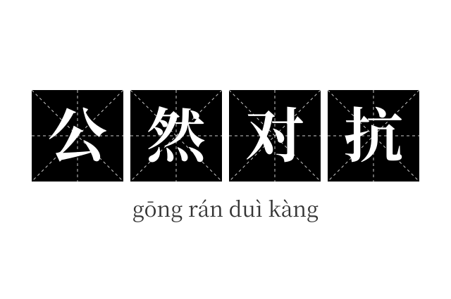 公然对抗成语