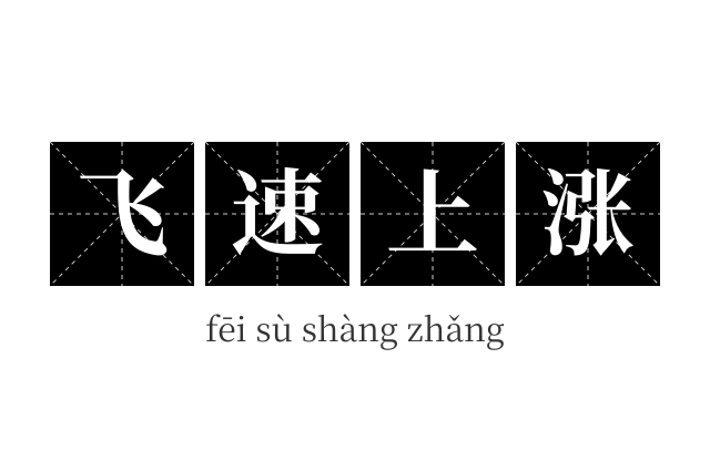 飞速上涨成语