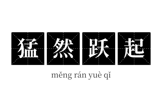猛然跃起成语