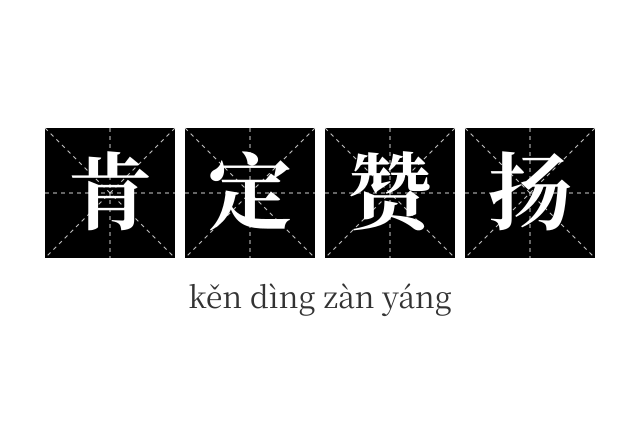 肯定赞扬成语