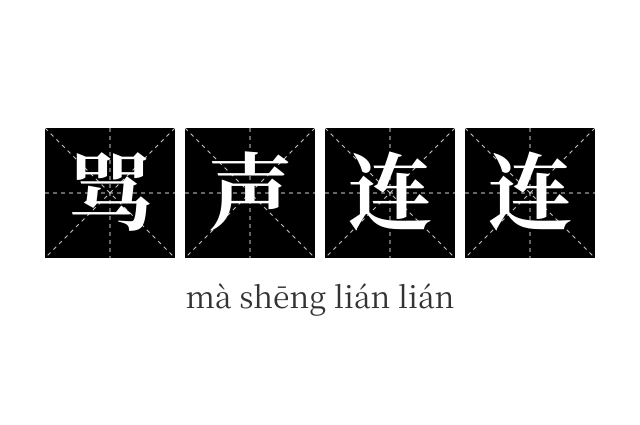骂声连连成语