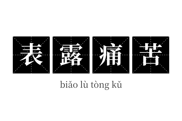 表露痛苦成语