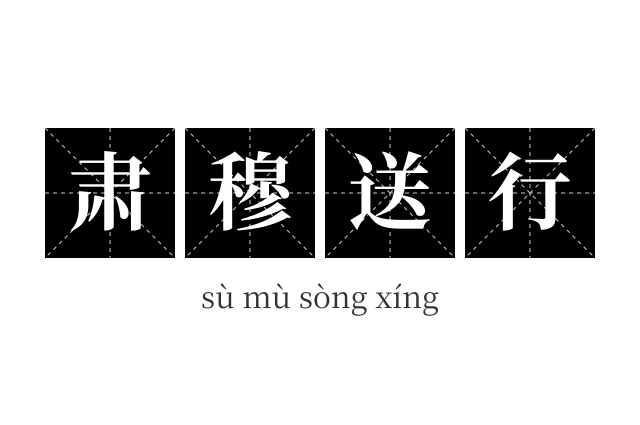 肃穆送行成语