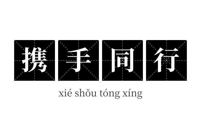 携手同行成语