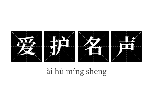 爱护名声成语