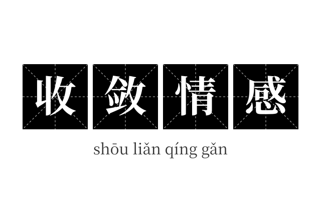 收敛情感成语