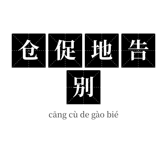 仓促地告别成语