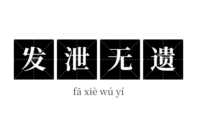 发泄无遗成语