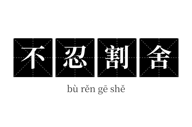 不忍割舍成语