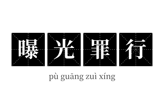 曝光罪行成语