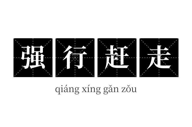强行赶走成语