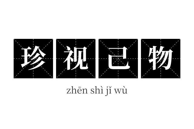 珍视己物成语