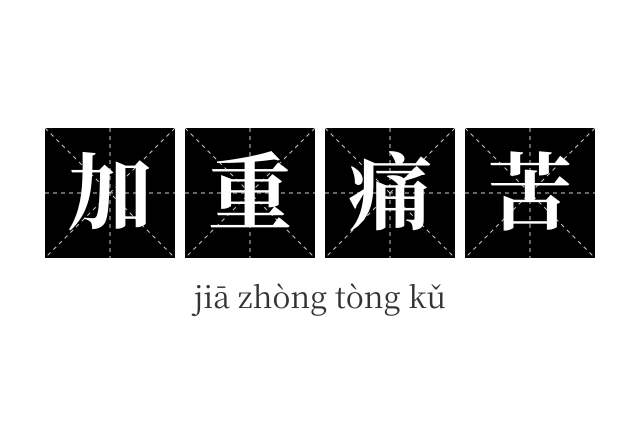 加重痛苦成语