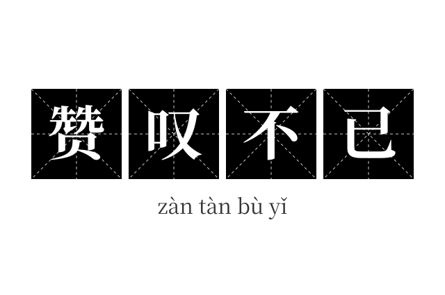 赞叹不已成语