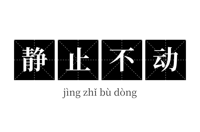静止不动成语