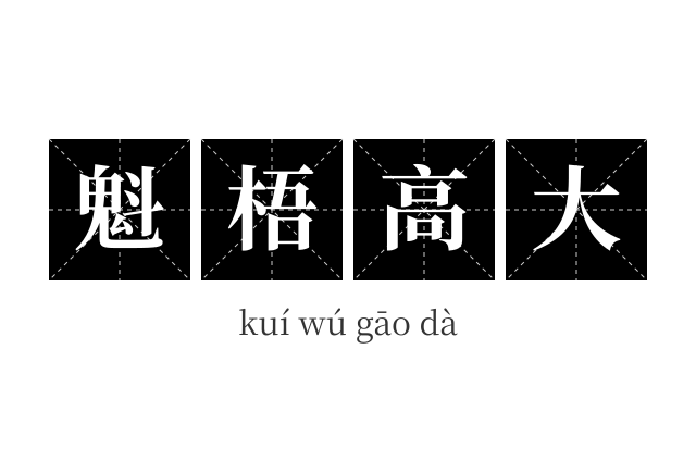 魁梧高大成语