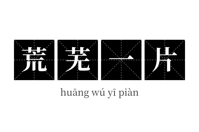 荒芜一片成语