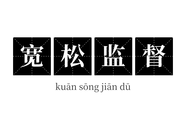 宽松监督成语