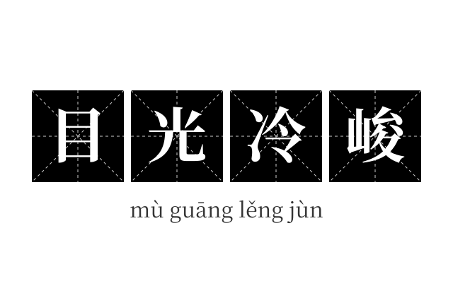 目光冷峻成语